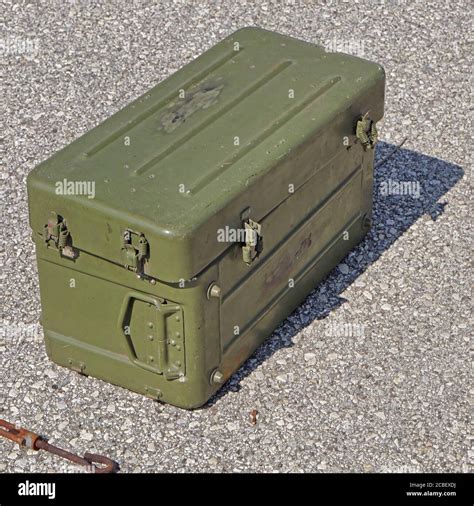 green metal army box|army green ammo container.